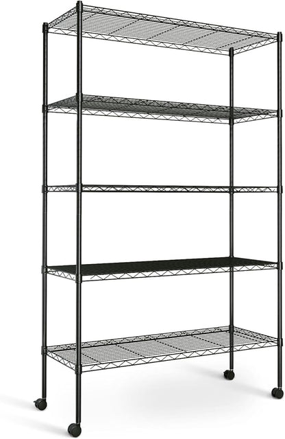 Simple Deluxe Heavy Duty 5-Tier Storage Shelving Unit, 35.83" W x 13.98" D x by SimpleDeluxe