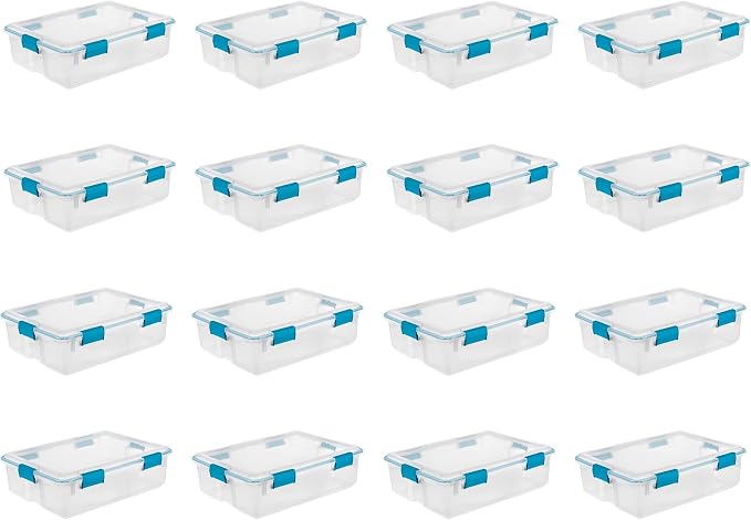 Sterilite 16-Pack Gasket Box, Weather-Resistant Storage Bins - Image 8