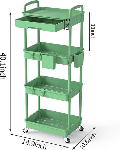 4 Tier Rolling Utility Cart - Image 2