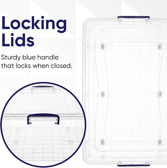Superio Storage Bins with Lids- Clear Boxes - Image 5
