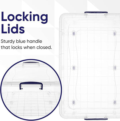 Superio Storage Bins with Lids- Clear Boxes - Image 5