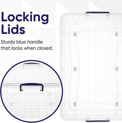 Superio Storage Bins with Lids, Stackable Totes, BPA Free, Odor Free, Organizer - Image 4