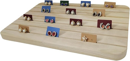 Natural Wood Business Card Holder Wooden Earring Display Stands Jewelry Retail - Image 6