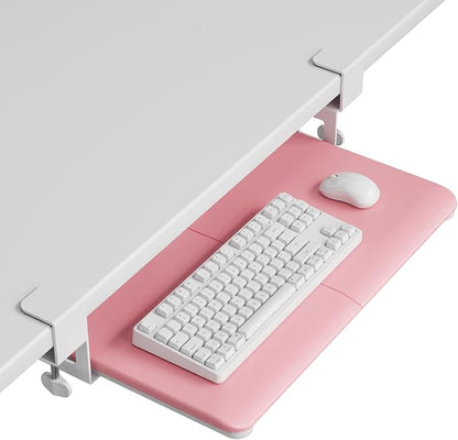 BONTEC KMT01-PJ Under Desk Keyboard Tray, Pull-Out Keyboard & Mouse Platform by BONTEC