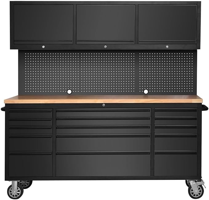 CT Copper Tailor 72-inch Tool Chest Cabinet Rolling Garage Workbench - Image 3