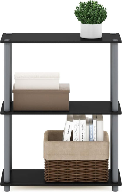Furinno TURN-N-TUBE Storage Shelves, 3-Tier Book Shelf, Corner Shelf, Toolless - Image 4