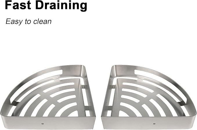 NearMoon Bathroom Shower Caddy 2 Pack, 304 Stainless Steel Shower Organizer - Image 5