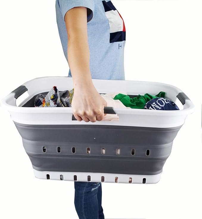 SAMMART 42L Collapsible Plastic Laundry Basket - Image 8