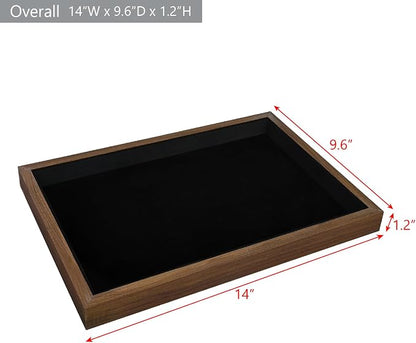 MOOCA 2 Pcs Wooden Jewelry Display Tray, Presentation Tray, Organizer - Image 2