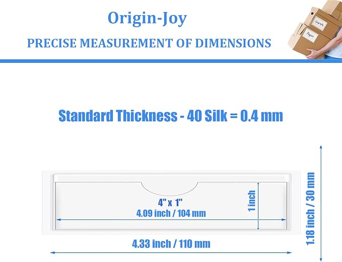Origin-Joy 25 PCS Self-Adhesive Index Label Pockets - Image 2