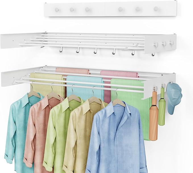 Drying Rack Clothing, Clothes Drying Rack Wall Mounted, Laundry Drying Rack by Unknown