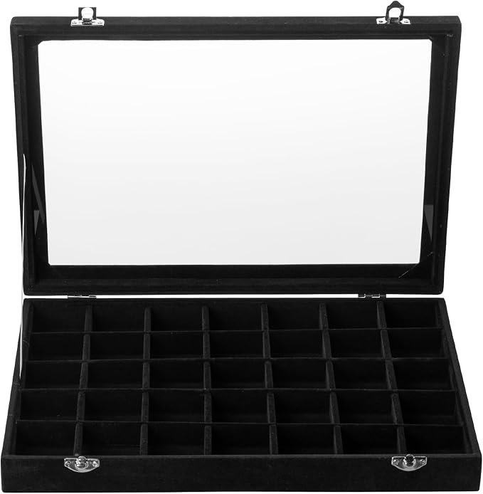 Frebeauty Velvet Jewelry Tray, 35 Grid Jewelry Organizer - Image 2