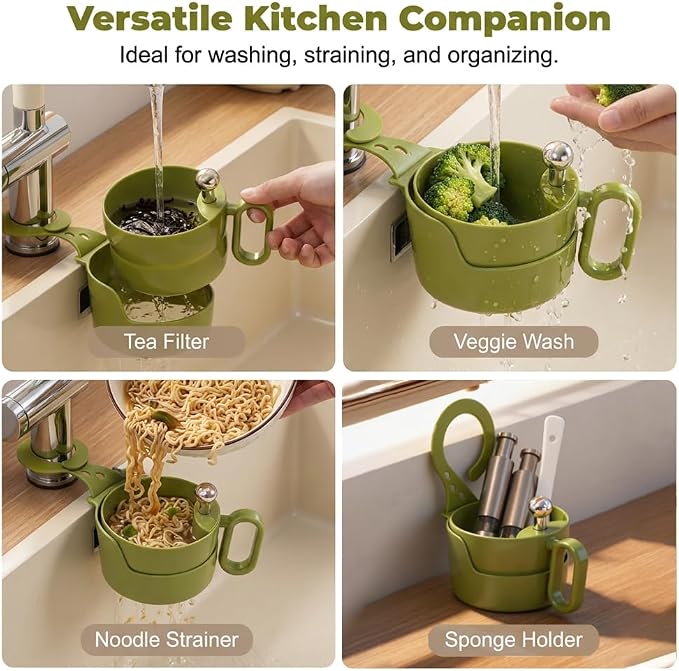 Upgraded Foldable Kitchen Sink Strainer, Sink Drain Strainer Self-Cleaning - Image 6
