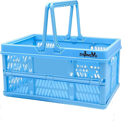 Collapsible storage crates, plastic baskets by ZHJINGYU