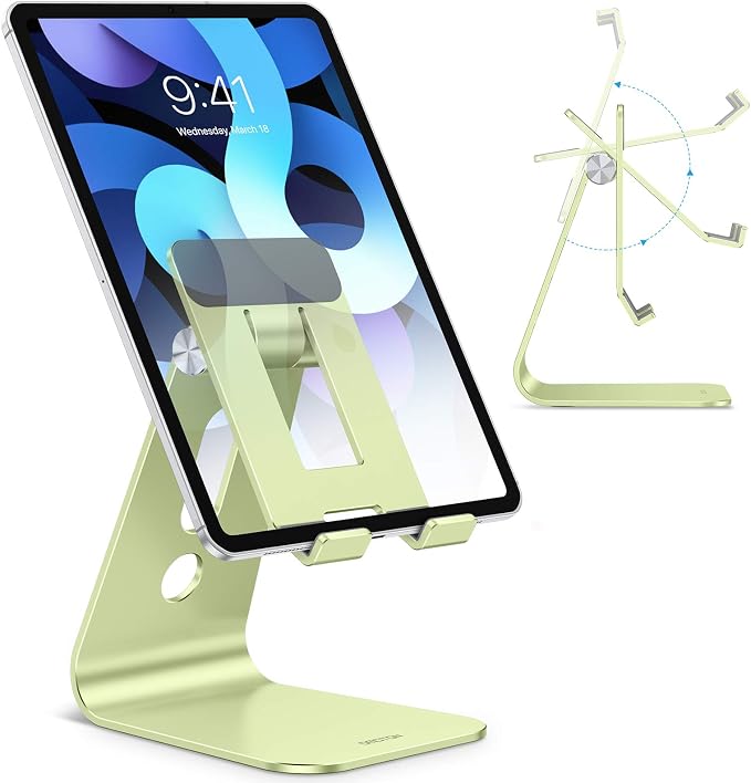 OMOTON Adjustable Tablet Stand for Desk, Upgraded Longer Arms for Greater by OMOTON