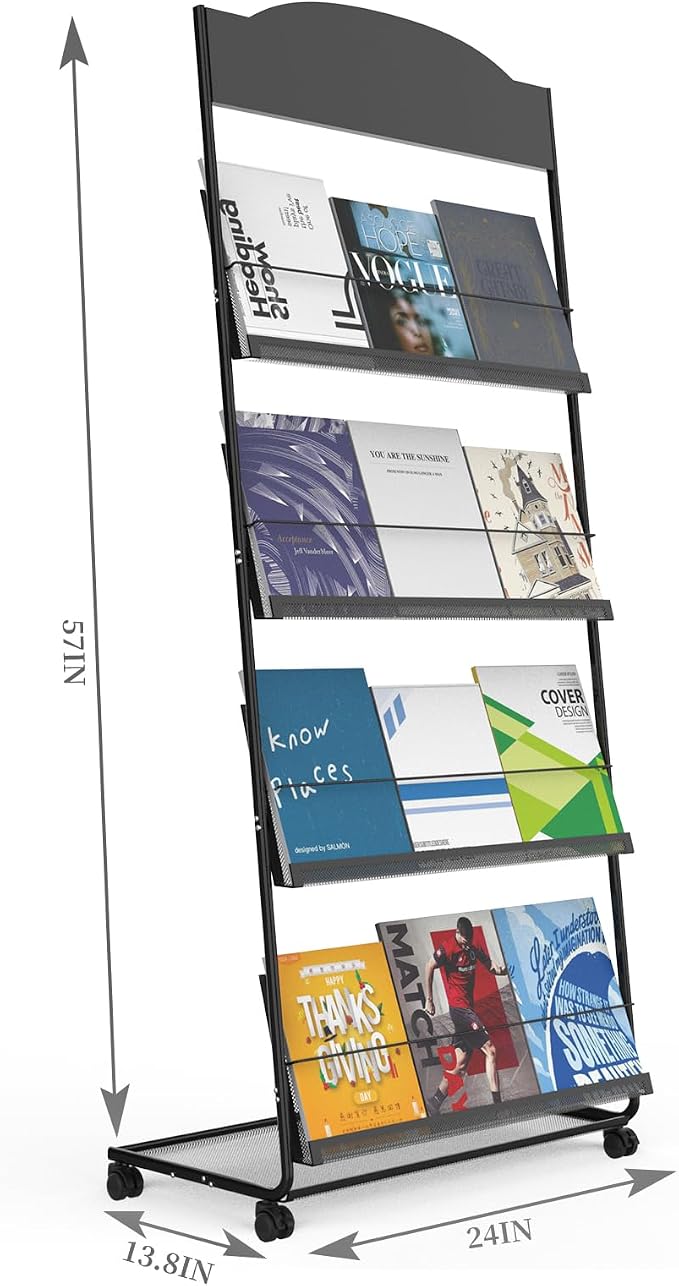 Floor-Standing Magazine Rack 4-Layer - Image 2