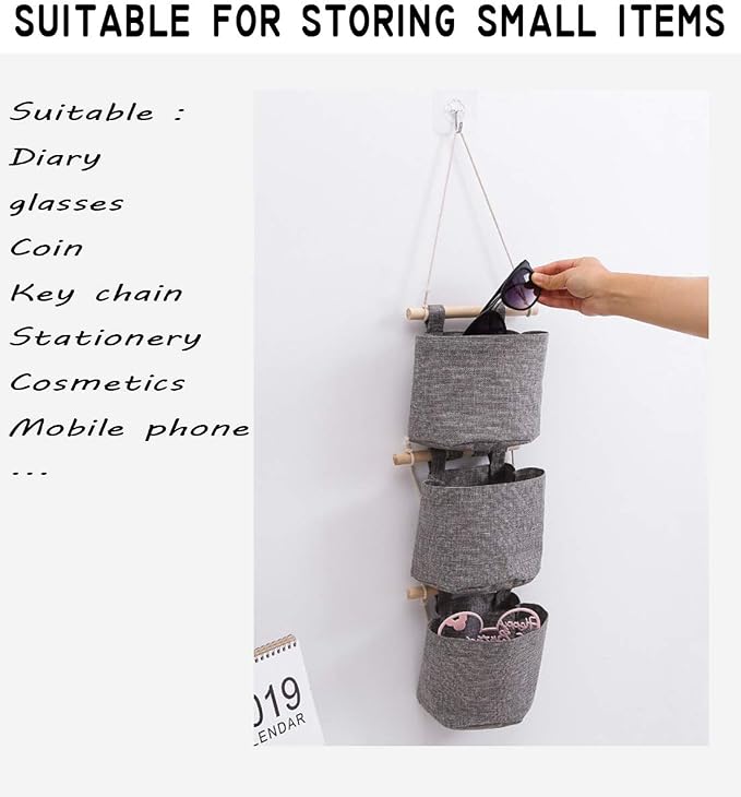 AARAINBOW 1 Pack Mini Cotton Linen Fabric Closet Detachable Foldable Washable - Image 3
