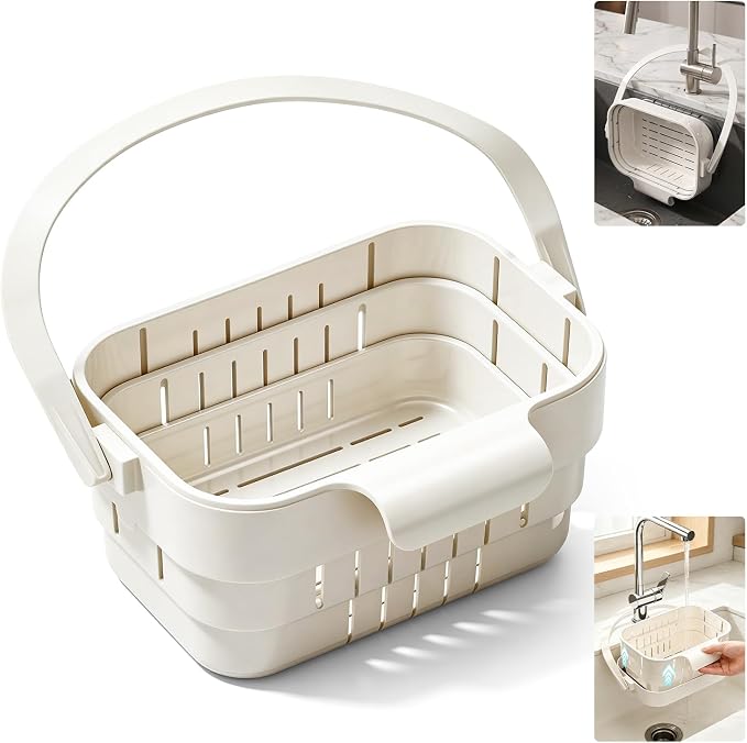 Foldable Hanging Sink Drain Basket Food Strainer 2026 Upgrade | Space Saving by Unknown