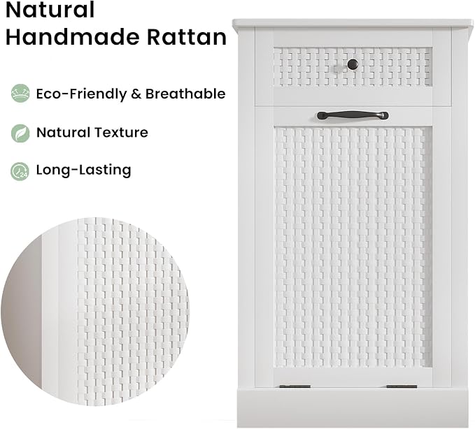 Tilt Out Laundry Hamper Cabinet, 10 Gallon Laundry Cabinet - Image 7