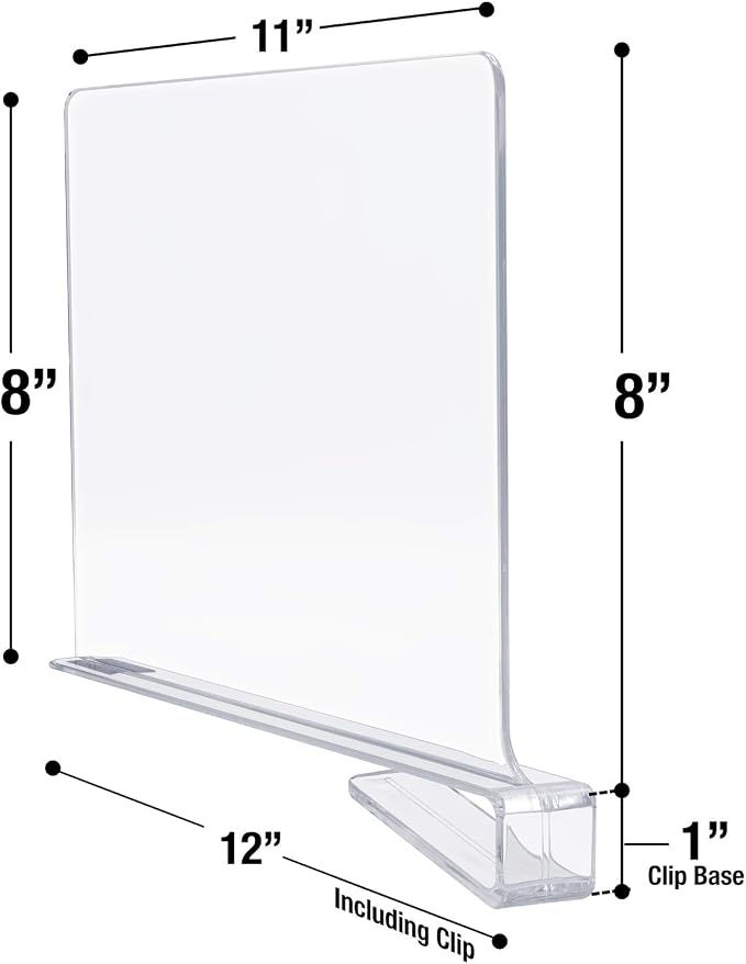 Sorbus 4 Acrylic Shelf Dividers - Image 6