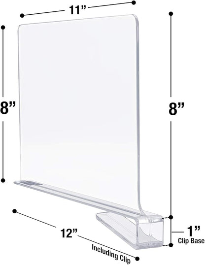 Sorbus 4 Acrylic Shelf Dividers - Image 6