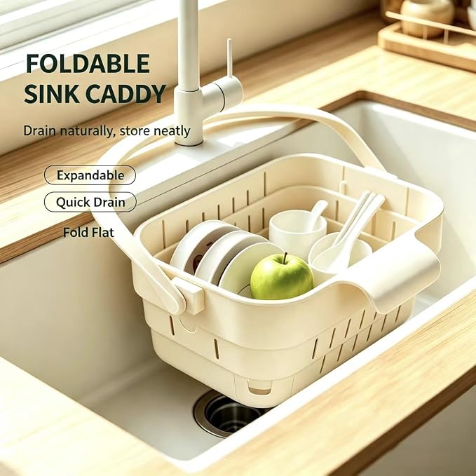 Foldable Hanging Sink Drain Basket, Stretchable Kitchen Sink Strainer, 2026 - Image 3