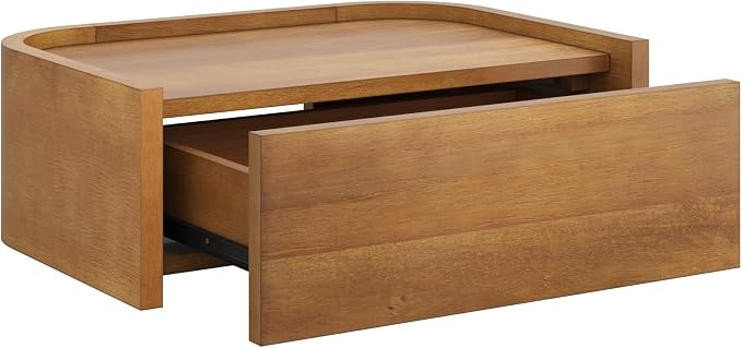 Nathan James Tyla Wall Mounted Bedside Table, Floating 1-Drawer Nightstand - Image 5
