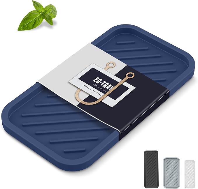 EG-SIPRO Silicone Sponge Holder, Large 10" Kitchen Sink Organizer Tray Kitchen by EG-SIPRO