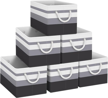 Storage Bins 6-Pack, Foldable Storage Baskets by Fabtotes