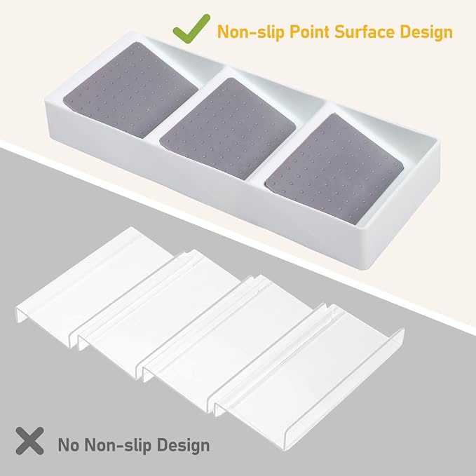 Spice Drawer Organizer, 3 Tier Non-Slip Silicone Seasoning Jars Drawer Insert - Image 4