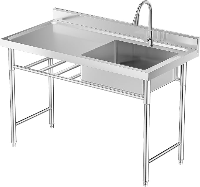 Freestanding Commercial Utility Sink, 47.2 * 23.6 * 31.5in Industrial Kitchen by Unknown