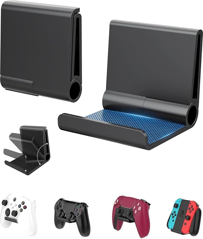 4 Pack Foldable Controller Wall Mount Holder, Xbox Controller Stand, Compatible by 6amLifestyle