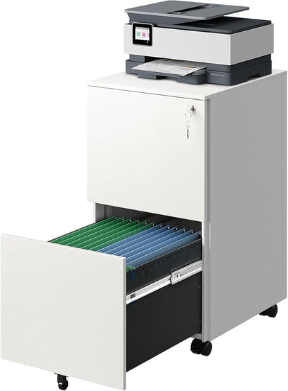 DEVAISE 2-Drawer Rolling File Cabinet by DEVAISE
