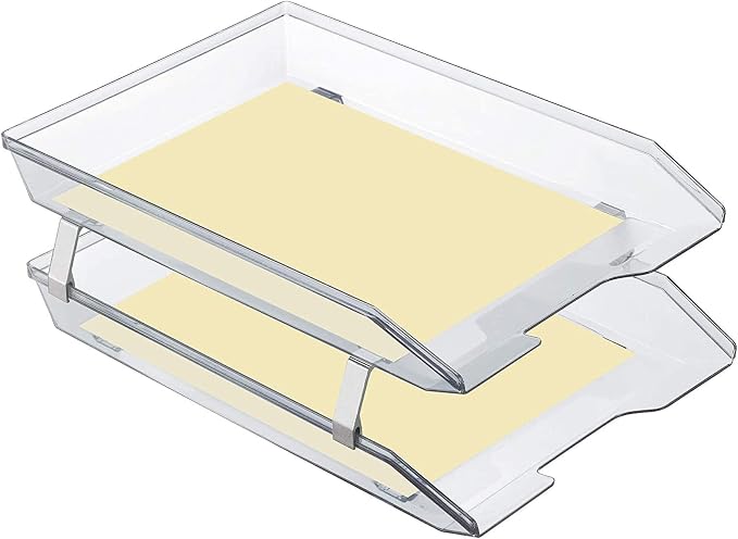 Acrimet Facility 2 Tier Letter Tray, Front Load, Letter Size/A4, Desktop File - Image 2