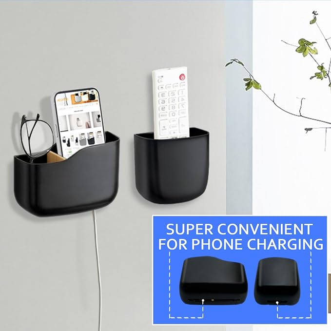SUNFICON Remote Holder Wall Mount TV FAN Remote Control Holder Bedside Caddy - Image 6