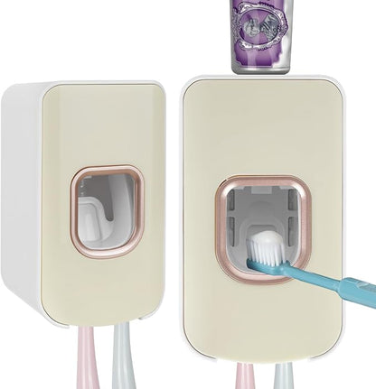 2 Slot Toothbrush Holder and Toothpaste Dispenser Wall Mounted, Automatic - Image 7