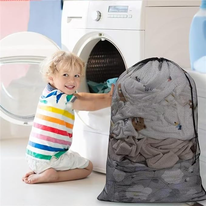2 Pack Mesh Laundry Bags, 23 x 34 Inches Heavy Duty Mesh Laundry Bag, Large - Image 5