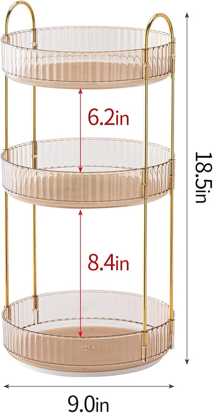 360° Rotating Makeup Organizer for Vanity - Image 2