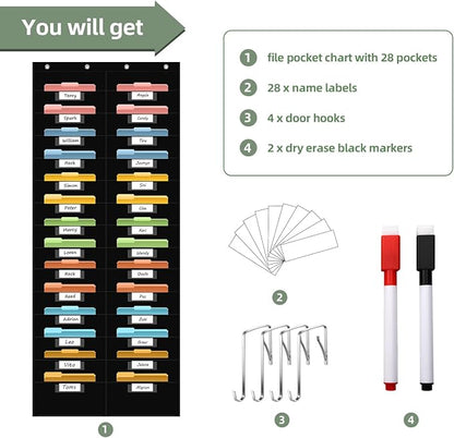 28 Pocket Hanging Wall File Organizer - Image 5