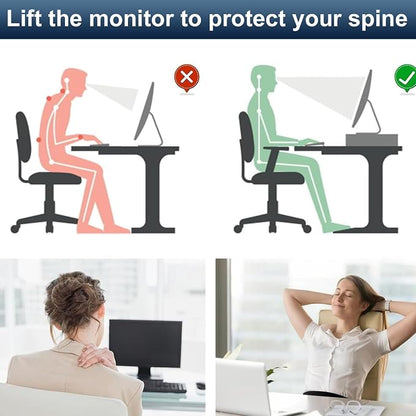 Spacrea Desk Organizer and Accessories, Computer Monitor Stand Riser - Image 6