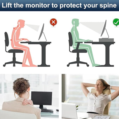 Spacrea Desk Organizer and Accessories, Computer Monitor Stand Riser - Image 6