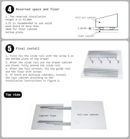 YENUO Undermount Concealed Drawer Slides Full Extension 16–40 Inch 200 LB | - Image 6