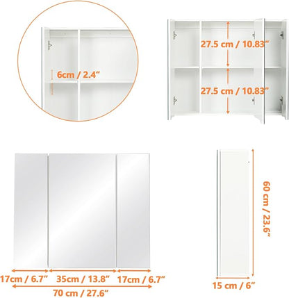 DICTAC Medicine Cabinet Bathroom Mirror Cabinet - Image 3