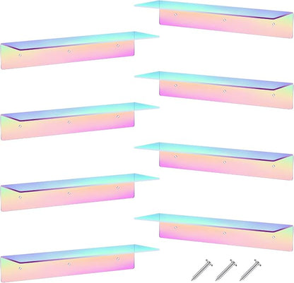 Blulu 8 Pcs Acrylic Floating Shelf by Blulu