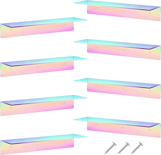 Blulu 8 Pcs Acrylic Floating Shelf by Blulu