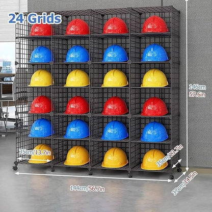 Stackable Safety Helmet Storage Boxes, Large Adjustable Hard Hat Placement - Image 2