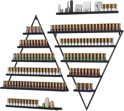 Wall Mounted Shelf Nail Polish Bottle Display Rack, Triangular Essential Oil by Unknown