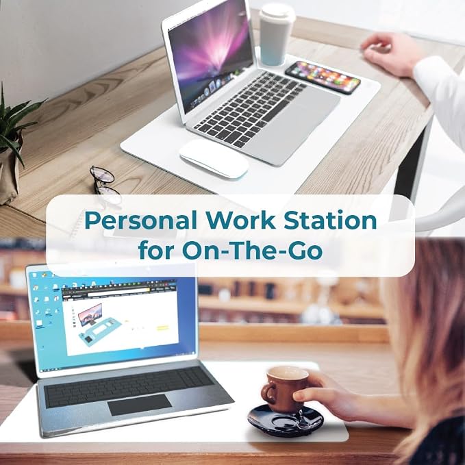 BLACK+DECKER Small Travel Desk Mat, Office Desk Pad, Computer Mat, Laptop Pad - Image 5