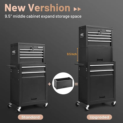 Goplus 6 Drawers Tool Chest, Rolling Metal Tool Box - Image 6