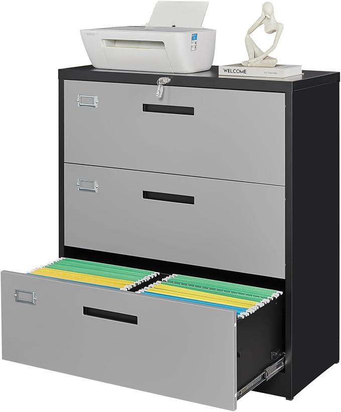 3 Drawer File Cabinet, Lateral Filing Cabinets by PEUKC